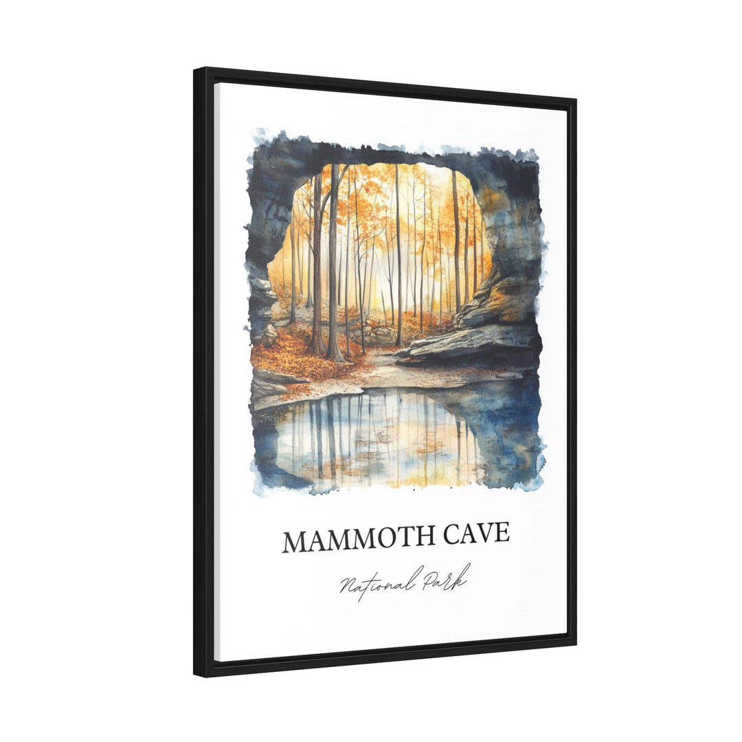Mammouth Cave Wall Art, Cave City Print, Kentucky Watercolor Art, Mammouth Cave KY Gift, Travel Print, Travel Poster, Housewarming Gift