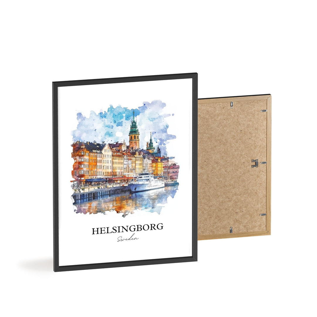 Helsinborg, Sweden – Watercolor Art Print