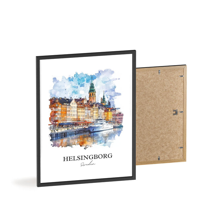 Helsinborg, Sweden – Watercolor Art Print