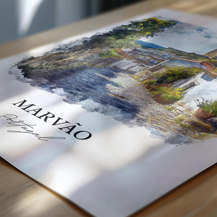 Marvão, Portugal – Watercolor Art Print