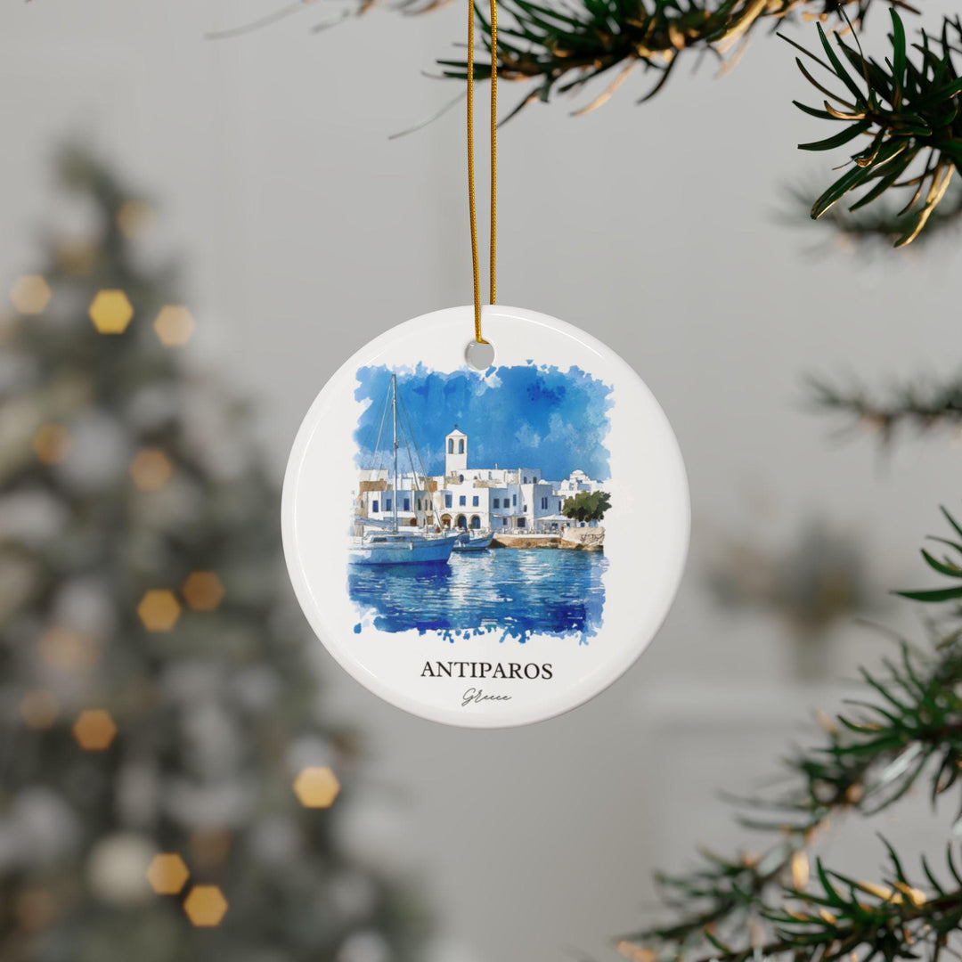 Antiparos Greece Ornament: Unique Antiparos Souvenir, Antiparos Xmas Decor, and Authentic Greece Gift