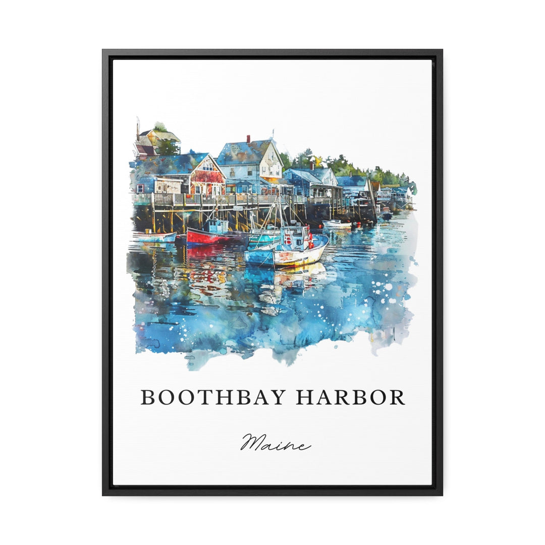 Boothbay Harbor, Maine – Watercolor Art Print