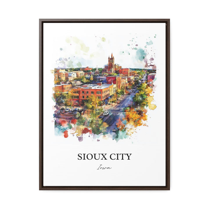 Sioux City Wall Art, Woodbury County Print, Iowa Watercolor Art, Sioux City Iowa Gift, Travel Print, Travel Poster, Housewarming Gift
