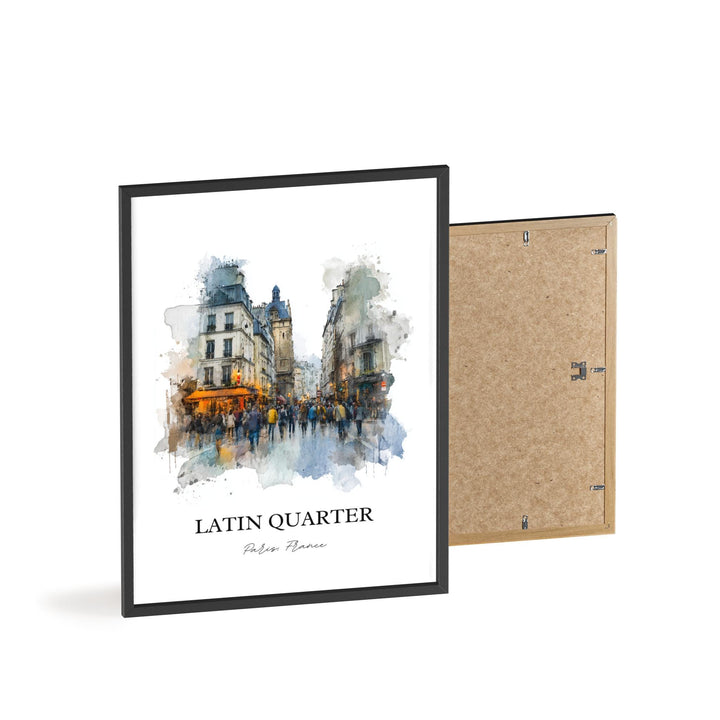 Latin Quarter, France – Watercolor Art Print