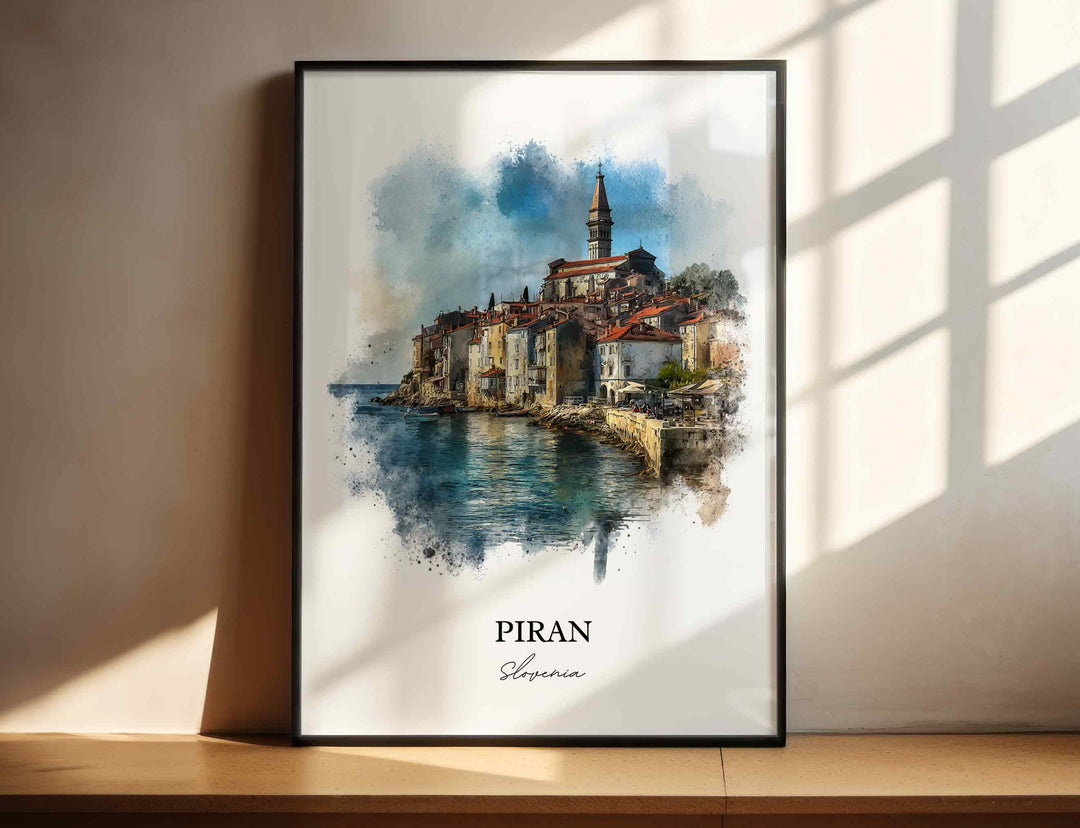 Piran, Slovenia – Watercolor Art Print
