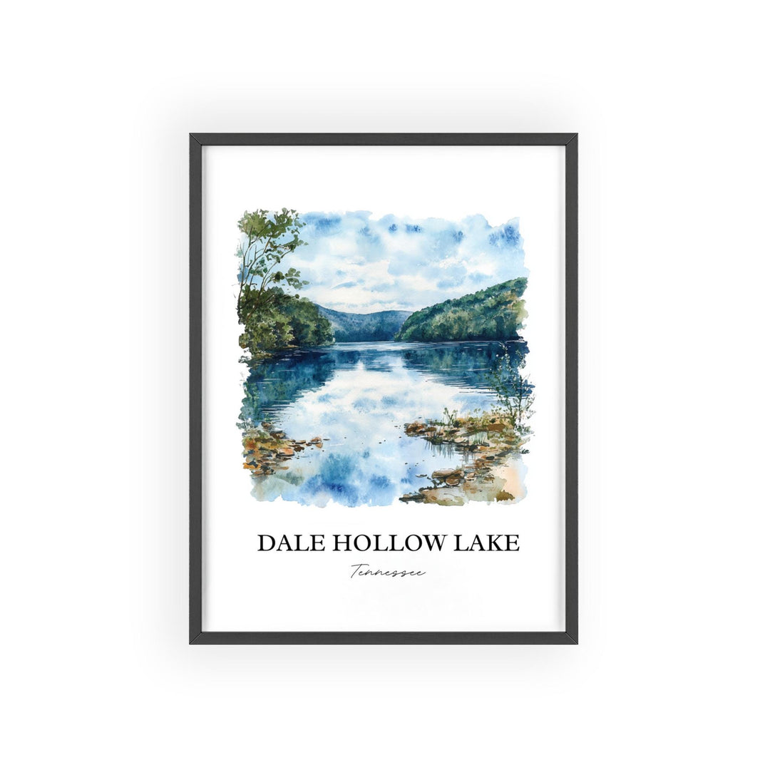 Dale Hollow Lake Wall Art, Celina TN Print, Tennessee Watercolor Art, Dale Hollow Lake Gift, Travel Print, Travel Poster, Housewarming Gift