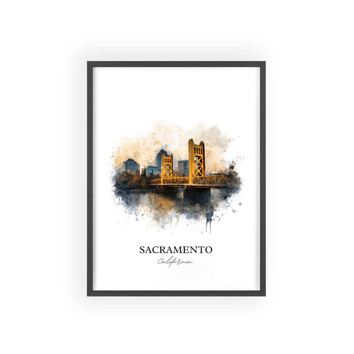 Sacramento, California – Watercolor Art Print