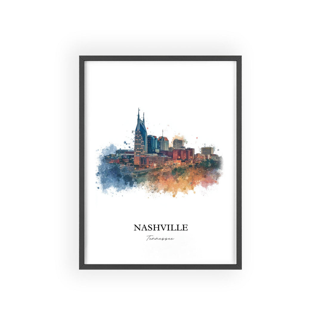 Nashville, Tennessee – Watercolor Art Print