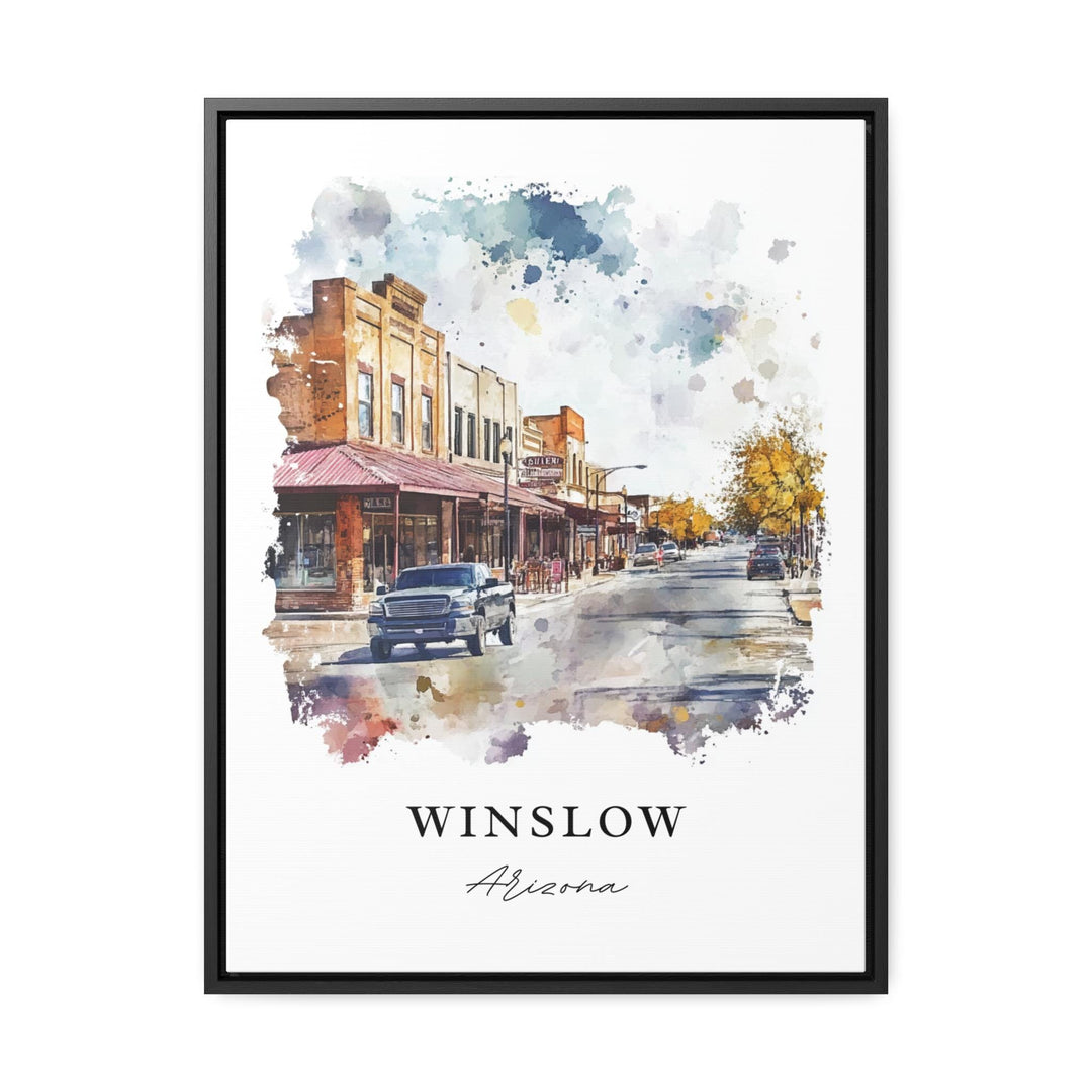 Winslow AZ Wall Art, Winslow Arizona Print, Winslow Watercolor Art, Navajo County Gift,