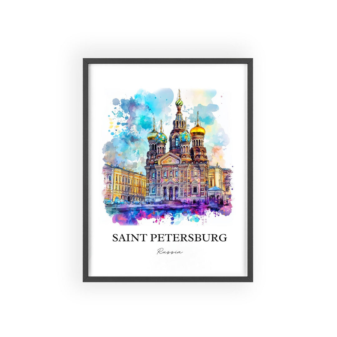Saint Petersburg Wall Art, St Petersburg Print, Russia Watercolor Art, Saint Petersburg Gift, Travel Print, Travel Poster, Housewarming Gift