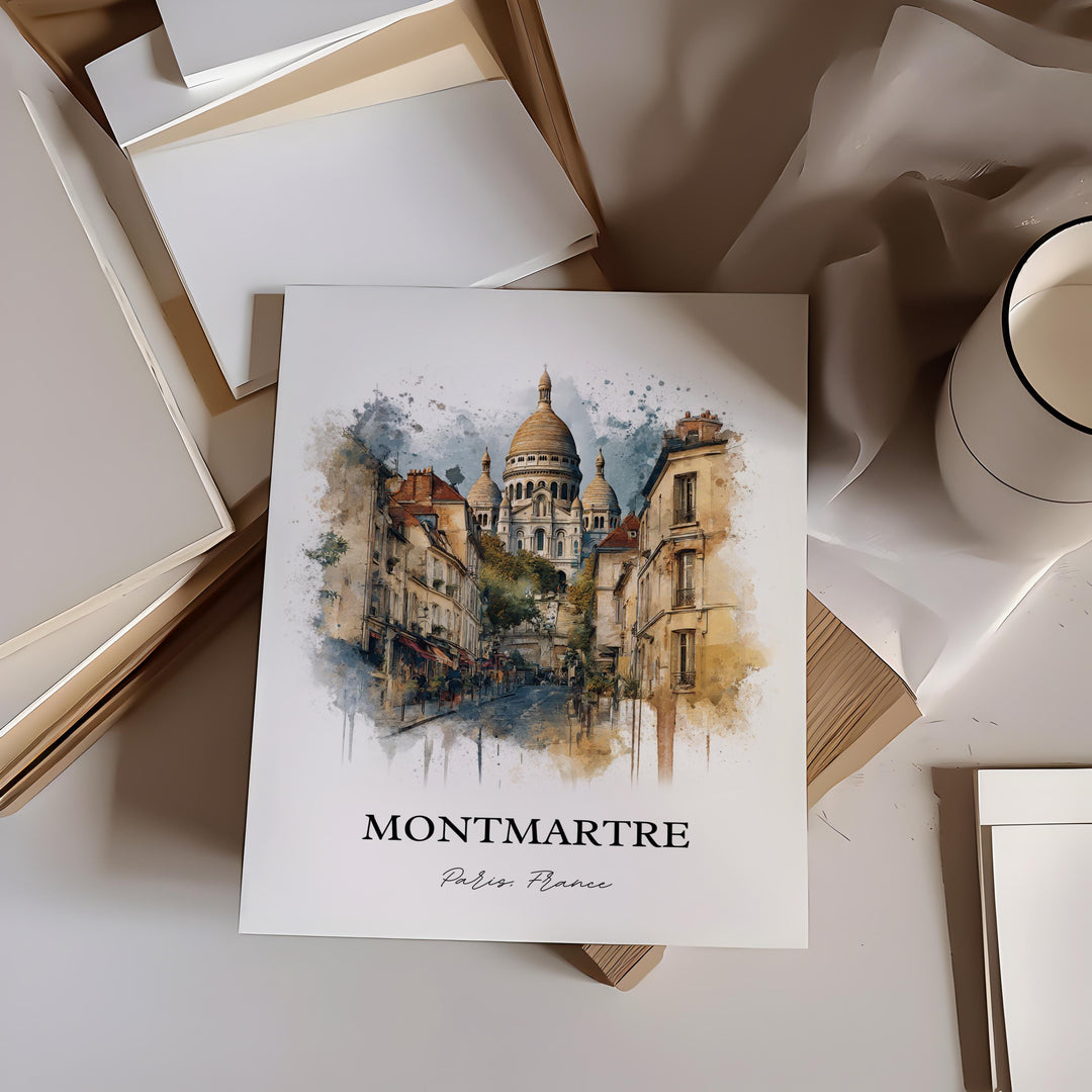 Montmartre, France – Watercolor Art Print
