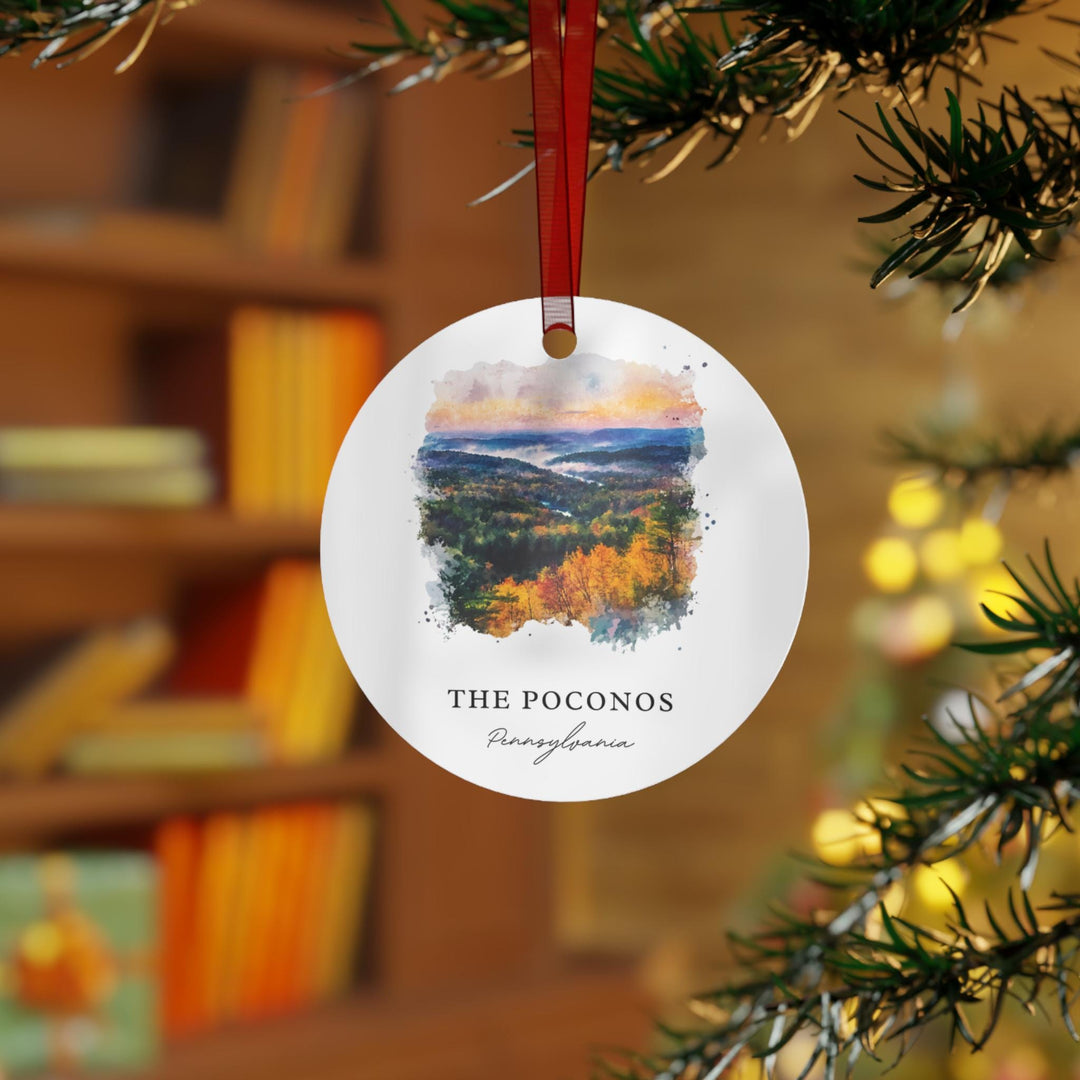 Poconos Ornament: Unique Poconos Souvenir, Poconos Xmas Decor, and Authentic Poconos Mountains Gift