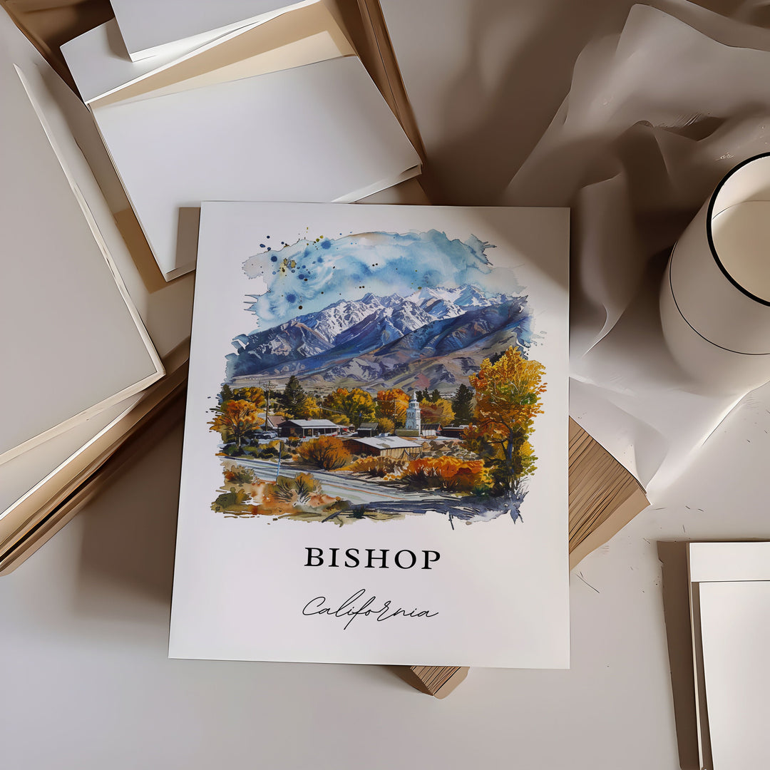 Bishop, California – Watercolor Art Print