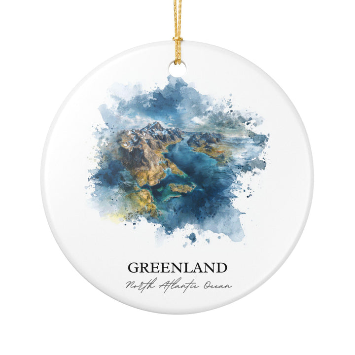 Greenland Ornament: Unique Greenland Souvenir, Greenland Xmas Decor, and Authentic Greenland Gift