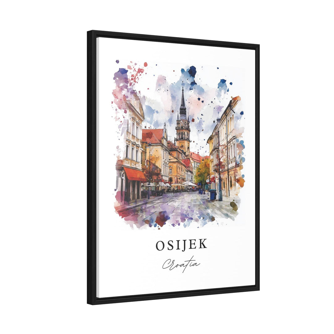 Osijek Croatia Wall Art, Osijek Print, Osijek Watercolor Art, Osijek Croatia Gift,