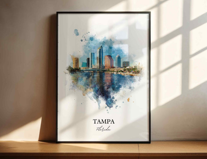 Tampa, Florida – Watercolor Art Print