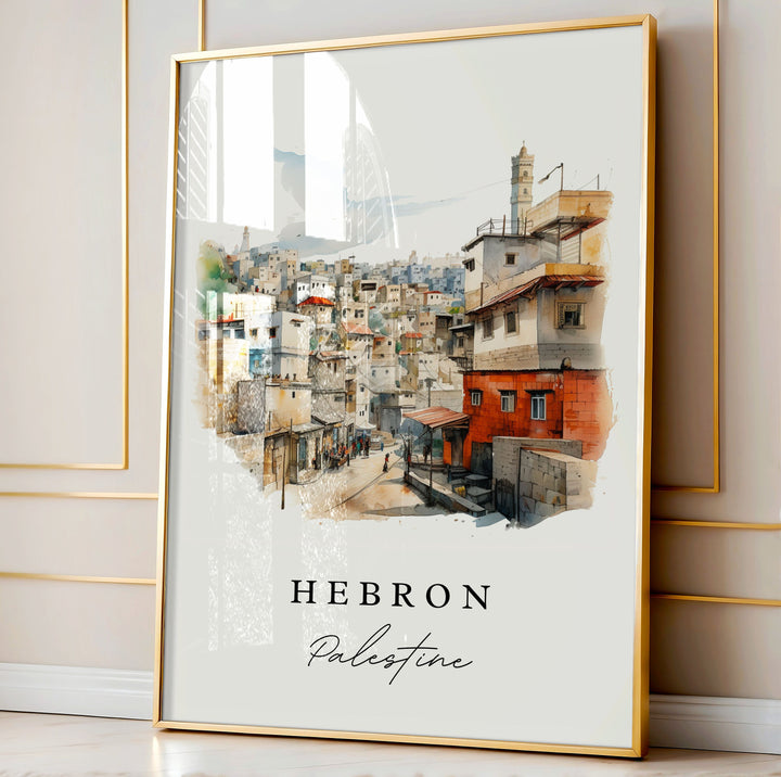 Hebron Palestine wall art - Palestine, Hebron poster print, Wedding gift, Birthday present, Custom Text, Perfect Gift