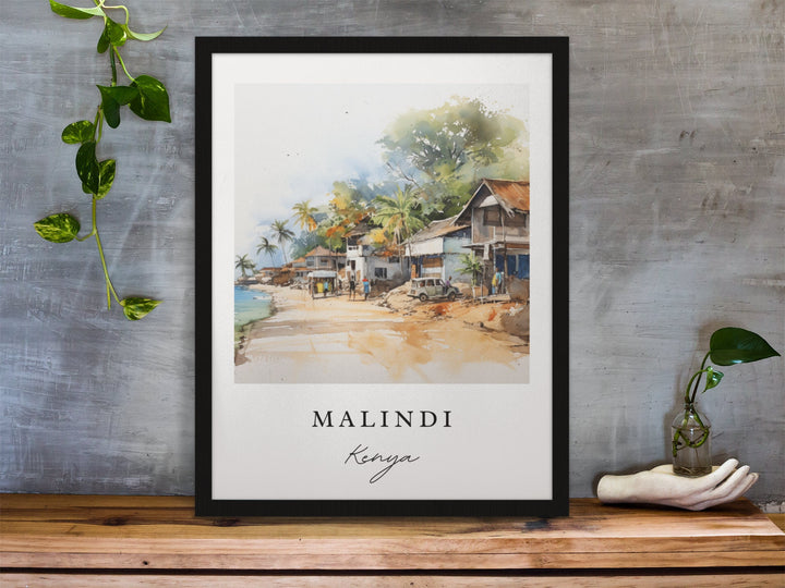 Malindi Kenya wall art - Kenya, Malindi poster, Malindi Wedding gift, Malindi Birthday present, Custom Text, Personalized Gift