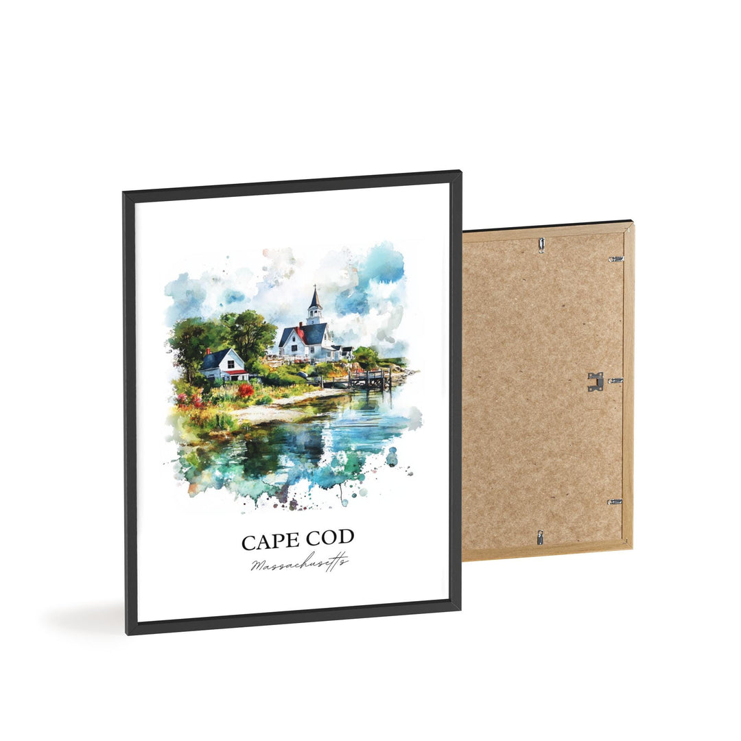Cape Cod Wall Art, Cape Cod MA Print, Cape Cod Watercolor Art, Cape Cod Gift, Travel Print, Travel Poster, Housewarming Gift