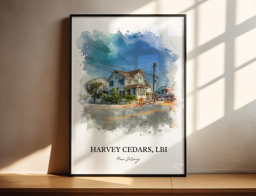 Harvey Cedars, NJ – Watercolor Art Print