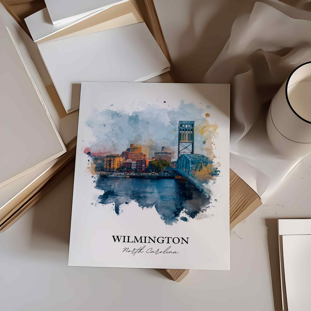 Wilmington, North Carolina – Watercolor Art Print