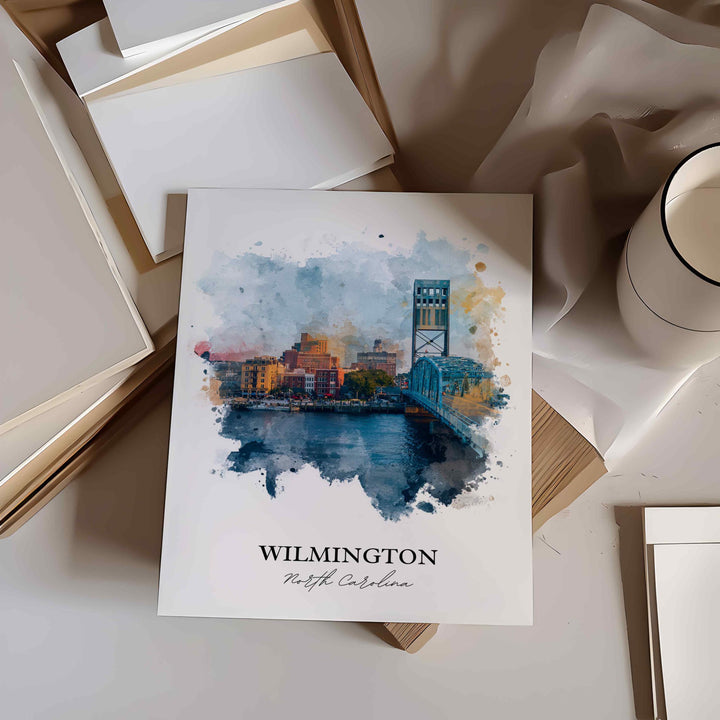 Wilmington, North Carolina – Watercolor Art Print