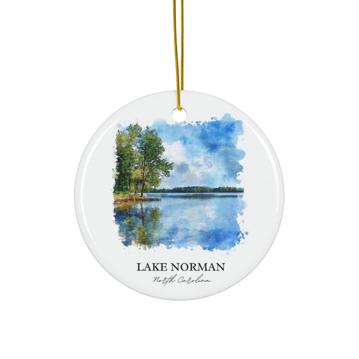 Lake Norman NC Ornament: Unique Lake Norman NC Souvenir, North Carolina Xmas Decor, and Authentic Lake Norman Gift