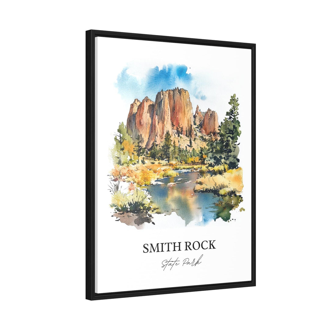 Smith Rock State Park Art, Deschutes County Print, Oregon Watercolor, Smith Rock Park Gift, Travel Print, Travel Poster, Housewarming Gift
