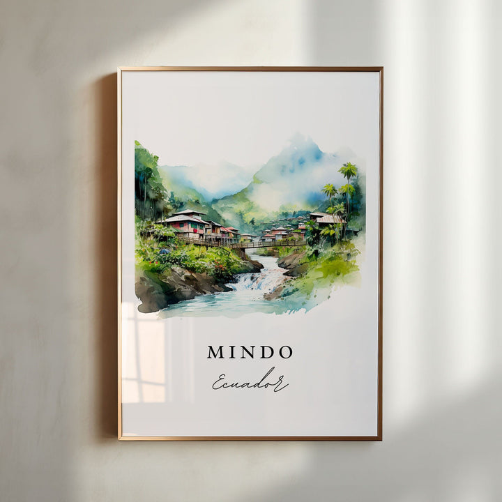 Mindo Ecuador wall art - Ecuador, Mindo poster print, Mindo Wedding gift, Mindo Ecuador Birthday present, Custom Text, Perfect Gift