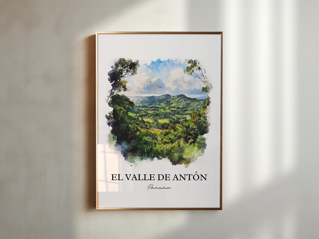 El Valle de Antón Wall Art, Panama Print, Panama Watercolor Art, El Valle de Antón Gift, Travel Print, Travel Poster, Housewarming Gift