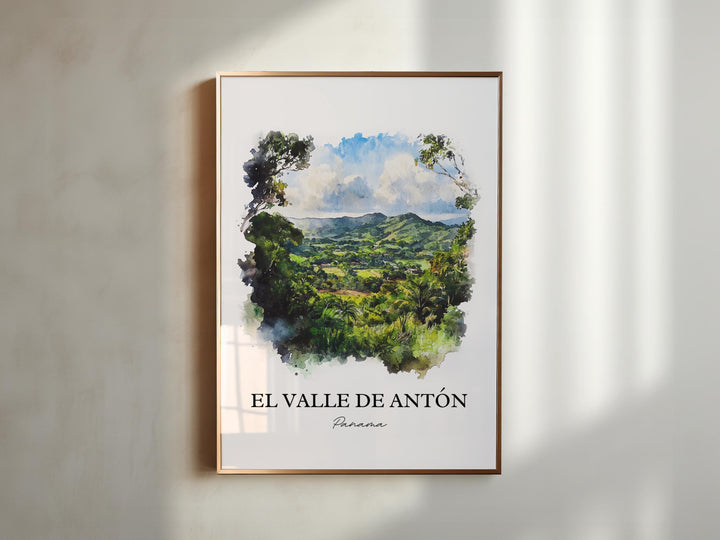 El Valle de Antón Wall Art, Panama Print, Panama Watercolor Art, El Valle de Antón Gift, Travel Print, Travel Poster, Housewarming Gift