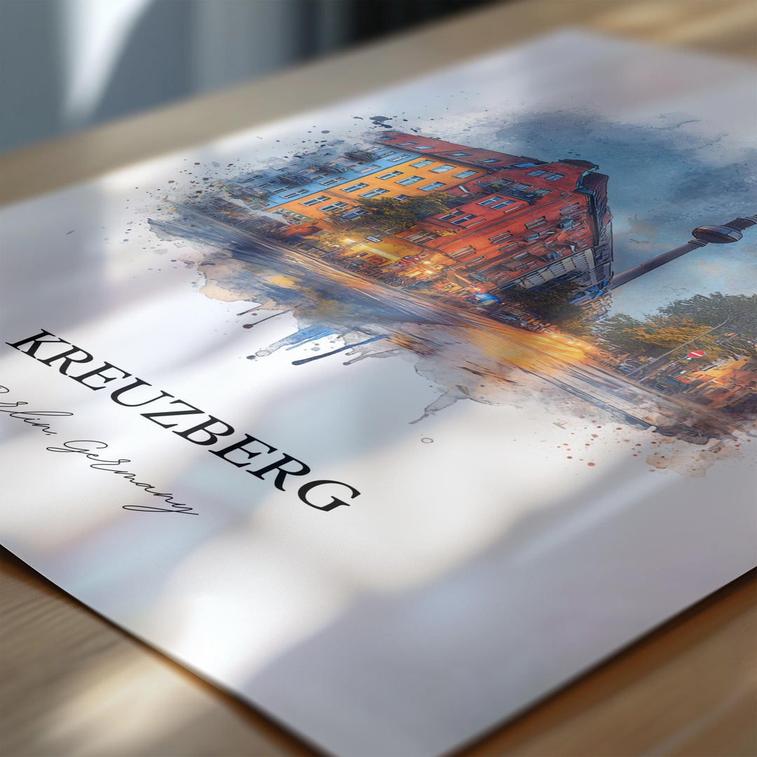 Kreuzberg, Germany – Watercolor Art Print