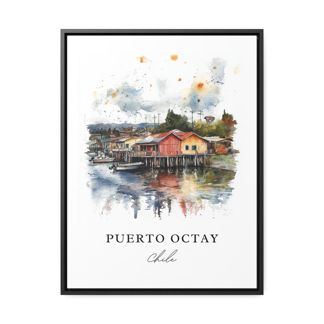 Puerto Octay Wall Art, Puerto Octay Print, Puerto Octay Watercolor, Puerto Octay Chile Gift,