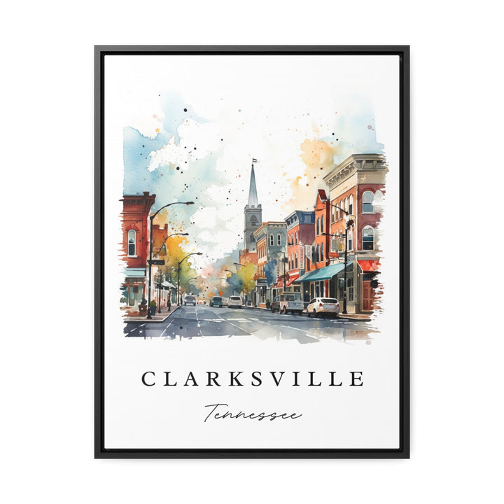 Clarksville traditional travel art - Tennessee, Clarksville poster print, Wedding gift, Birthday present, Custom Text, Perfect Gift