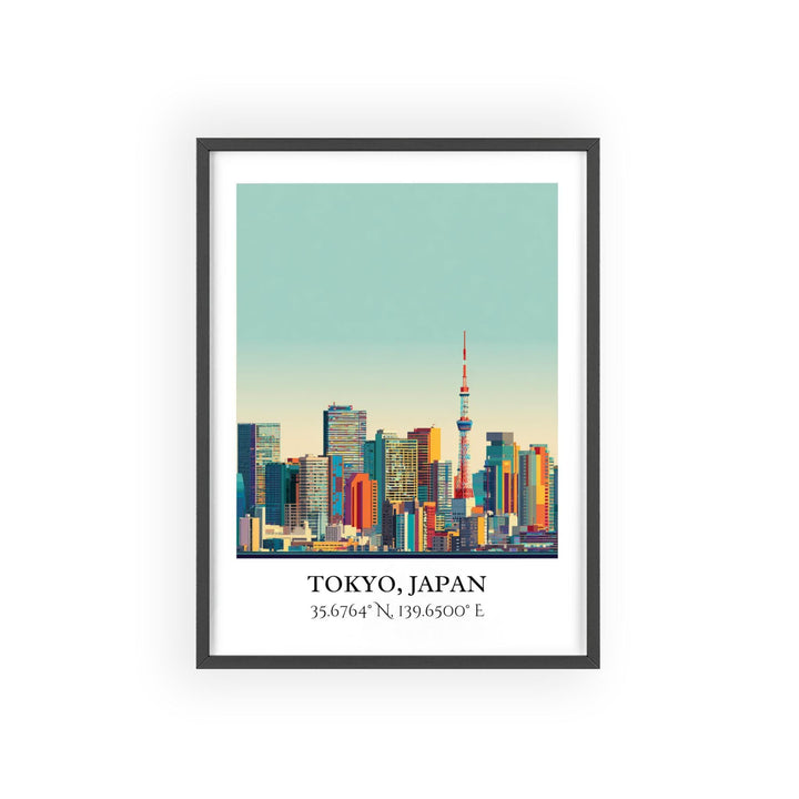 Tokyo Japan Art, Tokyo Retro Travel Art, Tokyo Home Decor, Tokyo Gift, Japan Travel Art, Travel Prints, Housewarming Gift