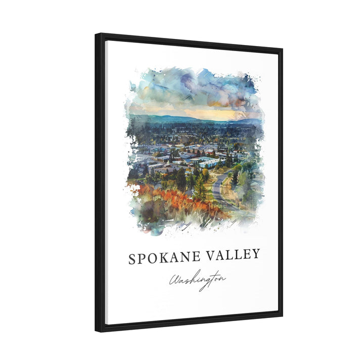 Spokane Valley Art, Spokane Washington Print, Spokane Watercolor Art, Spokane Valley Gift,