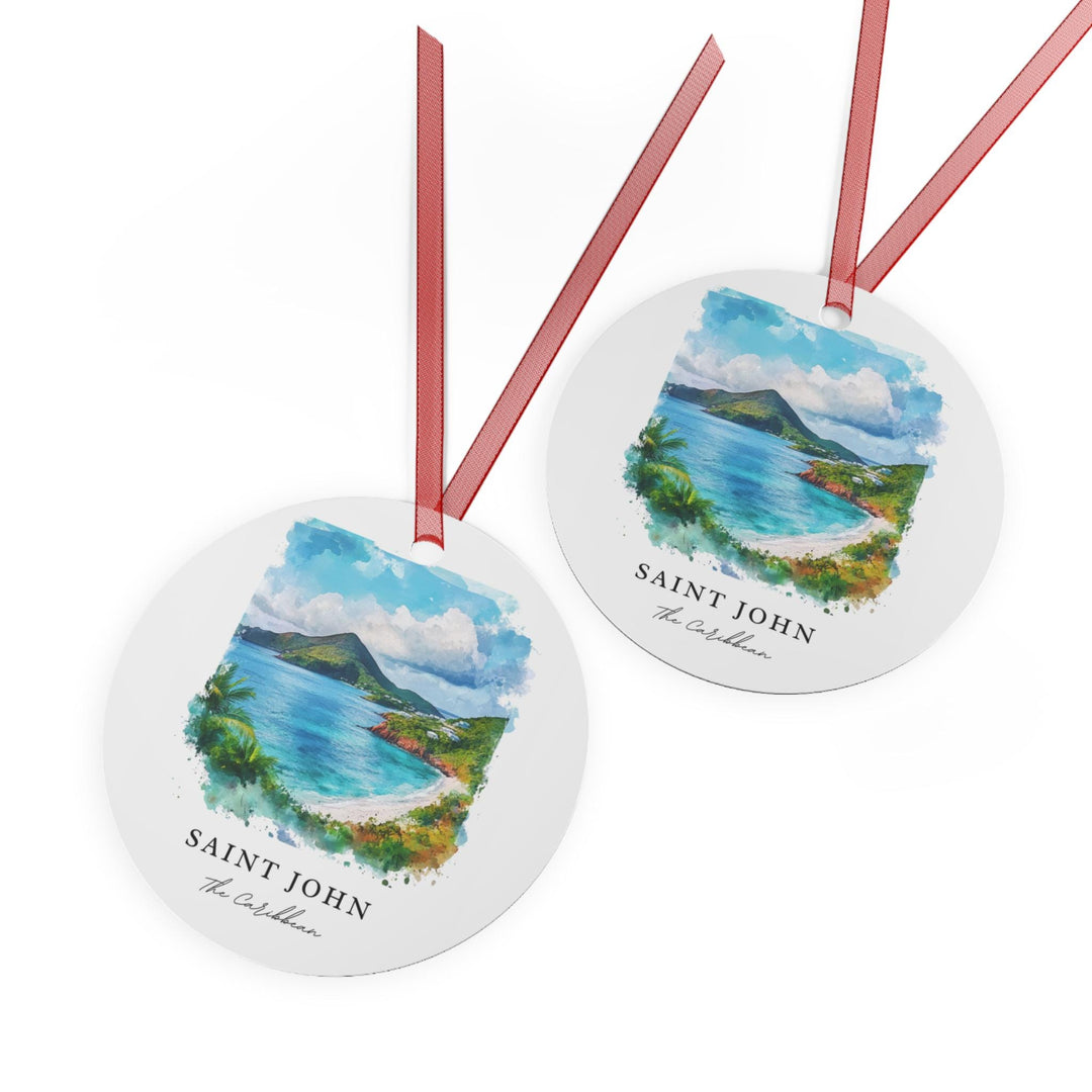 St John Island Ornament: Unique St John Souvenir, Saint John Xmas Decor, and Authentic Saint John Christmas Gift