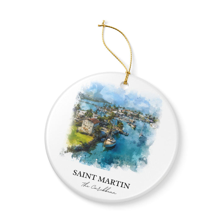 Saint Martin Ornament: Unique Caribbean Souvenir, St. Martin Xmas Decor, and Authentic Saint Martin Island Gift