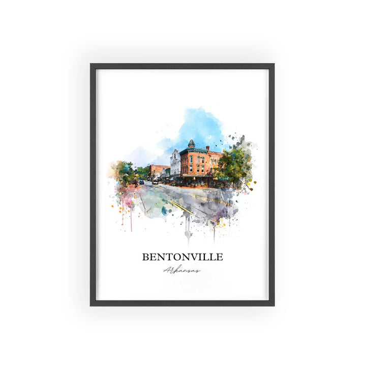 Bentonville, Arkansas – Watercolor Art Print