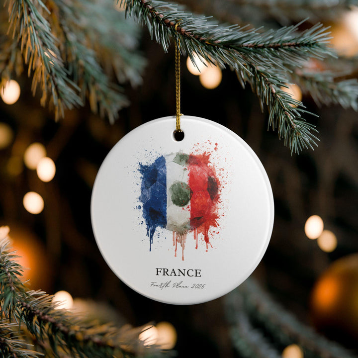France Soccer Ornament 2026 | Fourth Place Football Fan Keepsake, France Christmas Ornament