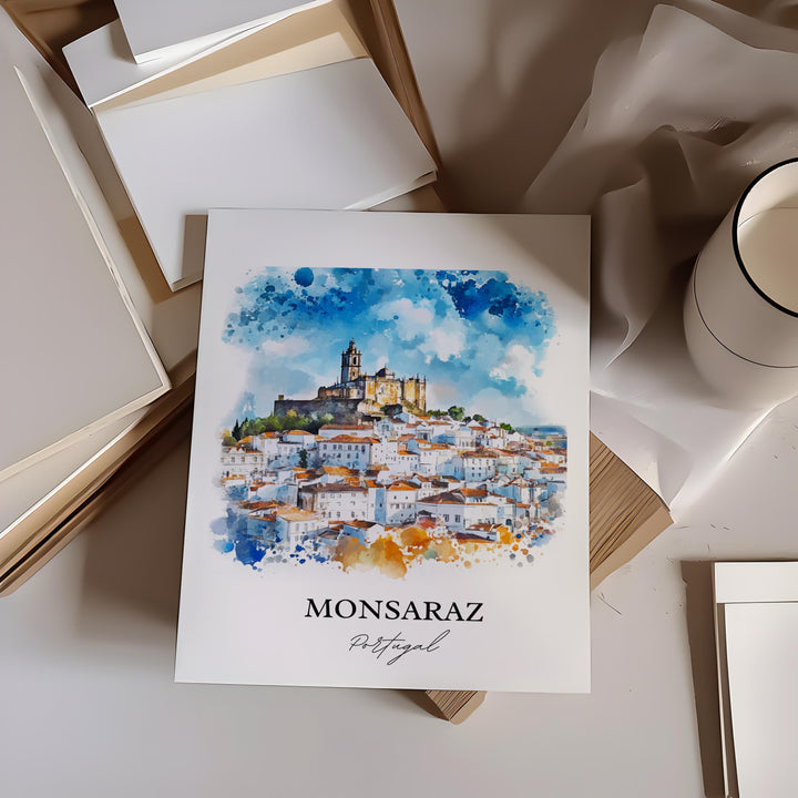 Monsaraz, Portugal – Watercolor Art Print