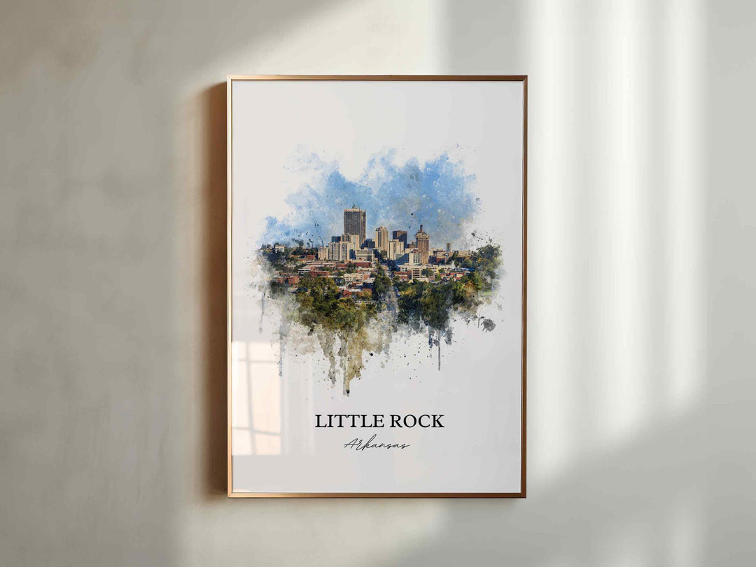 Little Rock, Arkansas – Watercolor Art Print