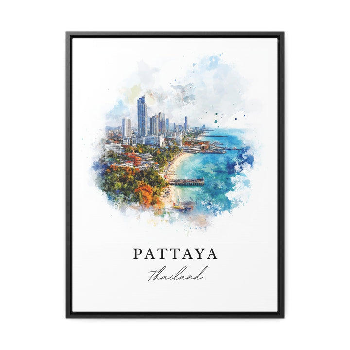 Pattaya Wall Art, Pattaya Print, Pattaya Watercolor Art, Pattaya City Thailand Gift,