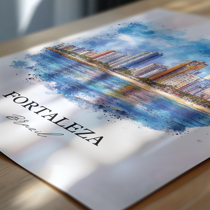 Fortaleza, Brazil – Watercolor Art Print