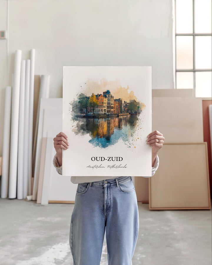 Oud-Zuid, Amsterdam – Watercolor Art Print
