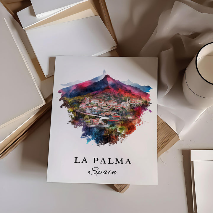 La Palma Spain wall art - Spain, La Palma poster, La Palma Wedding gift, La Palma Birthday present, Custom Text, Personalized Gift