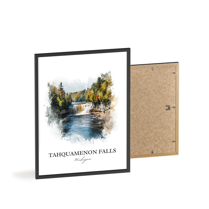Tahquamenon Falls Wall Art, Paradise MI Print, Michigan Artwork, Tahquamenon Falls Gift, Travel Print, Travel Poster, Housewarming Gift