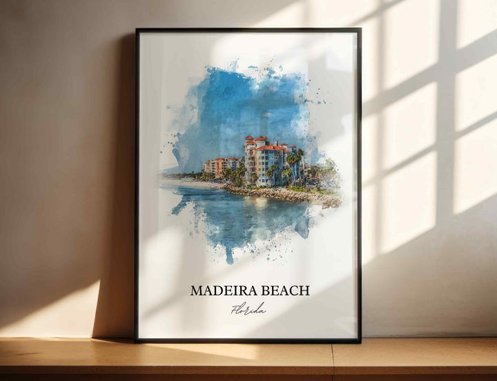 Madeira Beach, Florida – Watercolor Art Print