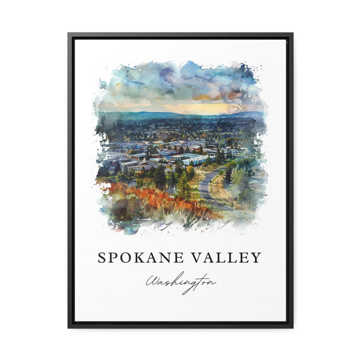 Spokane Valley Art, Spokane Washington Print, Spokane Watercolor Art, Spokane Valley Gift,