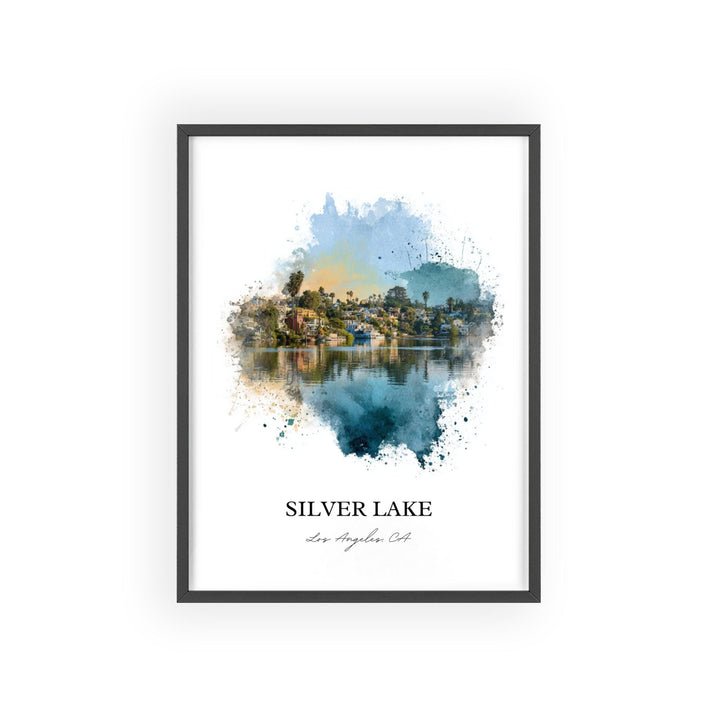 Silver Lake, California – Watercolor Art Print